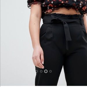 Boohoo paperbag waist pants.